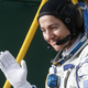 US astronaut Jessica Meir boards the Soyuz MS-15 spacecraft on September 25, 2019.
